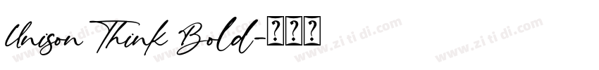 Unison Think Bold字体转换